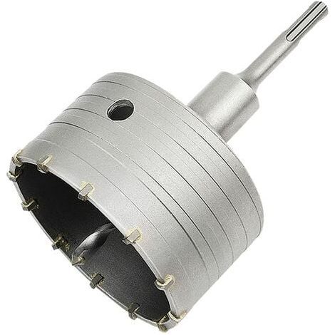 Aiperq Scie à Cloche Trépan Béton avec Adaptateur SDS Plus 110 mm, Pour Brique Béton Ciment Pierre (100mm+110mm SDS Plus Adaptateur) (1/4)