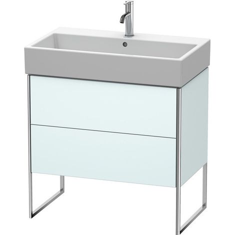 Duravit XSquare Vanity unit verticale 78,4x 46,0 cm, 2 cassetti, per lavabo Vero Air 235080, Colore (anteriore/corpo): Azzurro Opaco - XS447500909