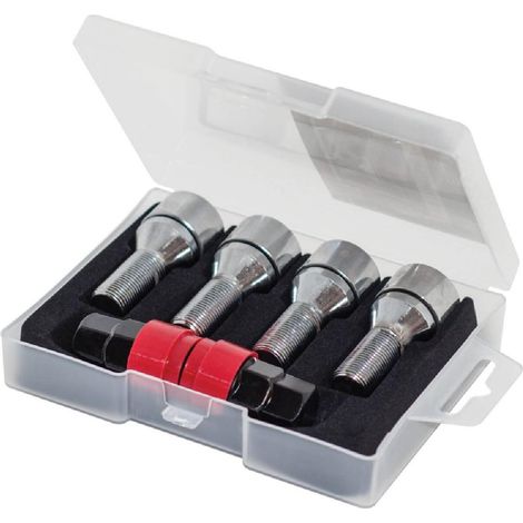 Vis antivol coniques 12x150mm – Acier haute qualité – Longueur sous filetage 26mm – Avec 2 clés de sécurité – Sumex