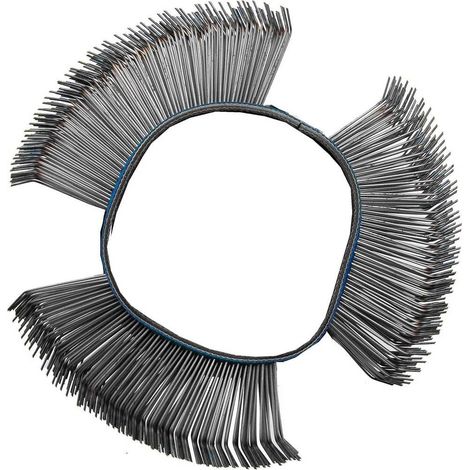 Brosse à Fil d Acier Ronde Coudée 103 x 23 x 0,5 mm - Acier, Résistante et Précise, Zones Difficiles - D-Work