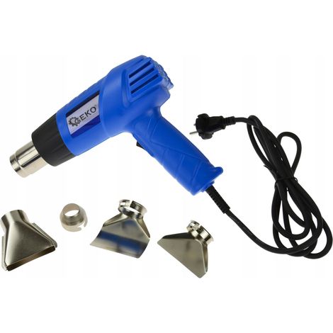 Pistola de calor geko heat gun 2000W 550°C 4 boquillas (1/3)