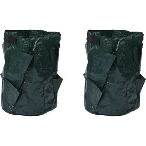 Sac A Fraisiers - Tissu Non Tissé Permeable - Vertical Pour Balcon Jardin Potager - 2 Unites