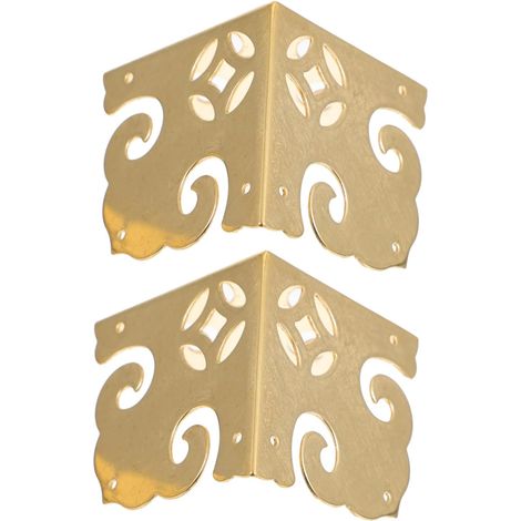 Protège-coins décoratifs, bois, avec vis, pour quincaillerie (1/5)
