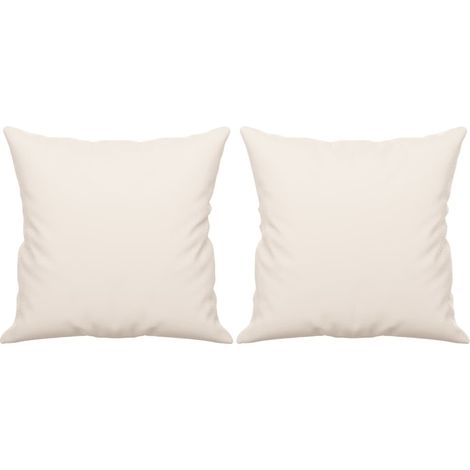 Coussins décoratifs lot de 2 Beige 40x40 cm Tissu microfibre (1/5)