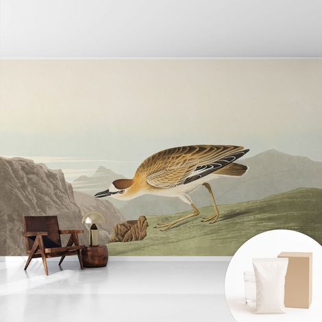 Tapete Vliestapete mit Kleber modern Wohnzimmer - Wanddeko Schlafzimmer - Tapete mit Motiv Bergvogel 416x254 cm (1/5)