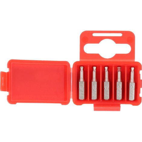 1/4" Embouts de vissage 6 pans avec tête arrondie, 25mm, 3,5mm, pack de 5 (1/4)