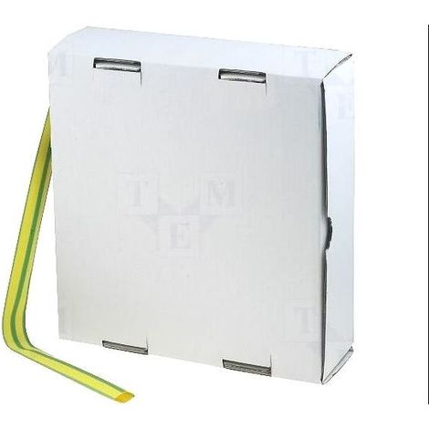 Tubo termorestringente 3,2 mm giallo-verde 15 m Hft3.2/box-yg