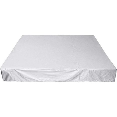 Funda protectora para spa, jacuzzi, piscina, bañera, funda de tela Oxford para spa, para jardín exterior, a prueba de polvo, impermeable, resistente a los rayos UV, plateada 21821830cm (1/5)