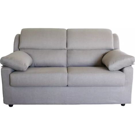 divano 2 posti maxi bellahome "firenze" grigio tessuto sfoderabile e antimacchia, 170x95x93 cm (1/4)