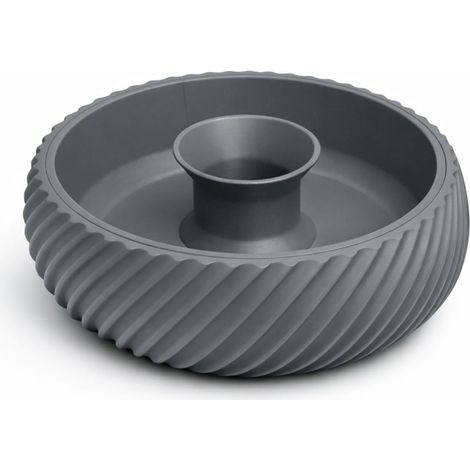 Bol gris 2 en 1 para aperitivos con recipiente tipo concha para frutos secos. (1/3)