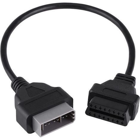 Câble adaptateur OBD2 14 broches à 16 broches – Compatible Nissan – Longueur 40 cm – Plastique et métal (1/4)
