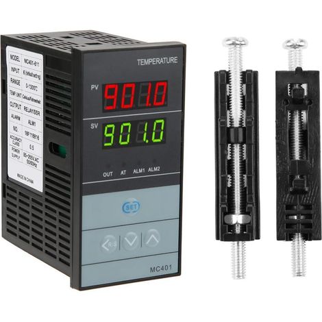 Régulateur de température numérique PID -199 à 1300 °C Thermostat Relais SSR Sortie pour Applications électriques, Chimiques et de Moulage par Injection (1/5)