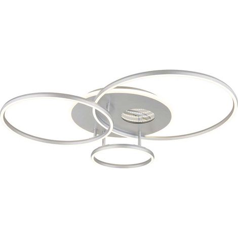 Designleuchte Deckenlampe Fernbedienung LED 3D-Effekt Dimmer Timer silber CCT
