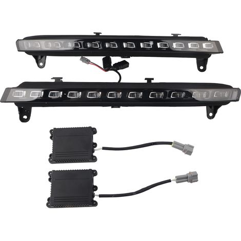 Lampe de signal de virage à LED, la voiture étanche de la voiture de jour de la vie de jour de longue durée de la durée de vie de 2 couleurs pour la réparation du Q7 2006-2009 (1/4)