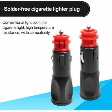 Prise allume cigare male,Adaptateur male allume cigare,Prise Fiche Male Allume Cigare,Fiches pour adaptateurs d'allume-cigare euro (1/5)