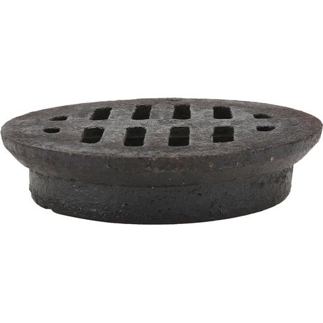 Siphon De Sol En Fonte Couvercle, Grille Ronde Crépine En Métal Évier Siphon Couvercle De Vidange D'Égout Connecte La Grille De Tranchée Extérieure De Tranchée Pour Intérieur Extérieur (6.2in) (1/5)