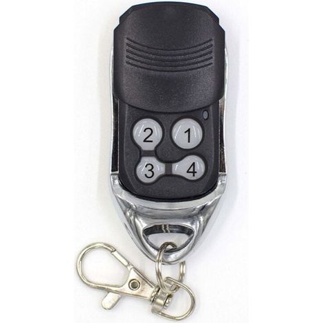 Télécommande Universelle Sans Fil 4 Boutons Pour Porte De Garage Et Voiture Noire (1/4)