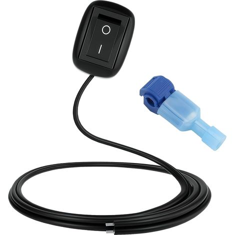 Interrupteur de voiture 12 V DC SPST - Avec câble - Autocollant - Universel - Pour barre lumineuse LED, phare antibrouillard, camping-car, bateau, camping, industrie (1/5)