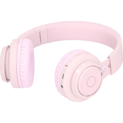 BT06C Bluetooth-Kopfhörer für Kinder mit Stereo-LED-Licht, faltbar, Gehörschutz, Rosa (1/5)