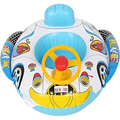 Bouée gonflable pour bébé, siège de piscine, flotteur de natation pour bébé, après gonflage. (1/2)