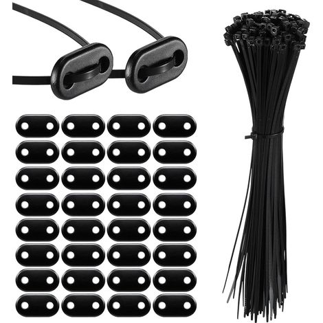50 Ensemble Kit de Fixation pour Brise-Vue y Compris Les Attaches de Câble et Fixation des Plaques de Montage Kit de Montage en PVC pour Tapis d'Intimité Clôtures de Jardin (1/5)