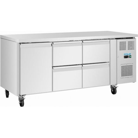 Table Réfrigérée Positive Inox Série U 4 Tiroirs - Polar (1/5)