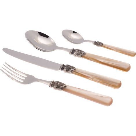 Servizio Set di Posate 24 Pezzi in Acciaio Inox Rivadossi Sandro Elena Champagne (1/2)