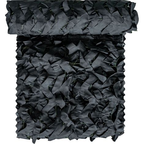 Tarnnetz, Überdachung, 2 x 3 m, geeignet für Tarnung, Jagd, Gartendekoration, Sonnenschirm (schwarz) (1/5)