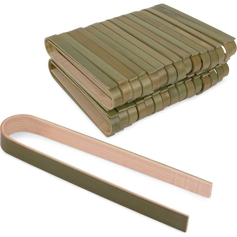 Pinces En Bois - Pinces À Toast Miniatures En Bambou - Pour Cuisine Et Pâtisserie - 60 Pièces (1/5)