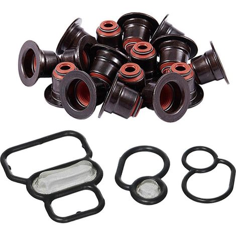 Kit de 16 joints de queue de soupape pour BMW E53 X5, E63, E65, E70 X5, E71 X6 et kit de 3 joints d'électrovanne VTEC pour Honda Civic (1996-2005) (1/5)