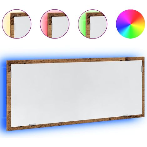 Maison Exclusive - Specchio Bagno LED Legno Antico 100x8,5x37 cm Legno Multistrato