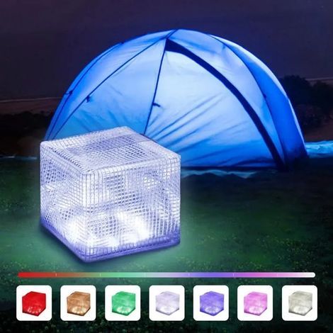 Lampe solaire camping, pliable/étanche/portable LED, idéale camping extérieur/décoration jardin, 1 pièce (couleur) YYV (1/4)