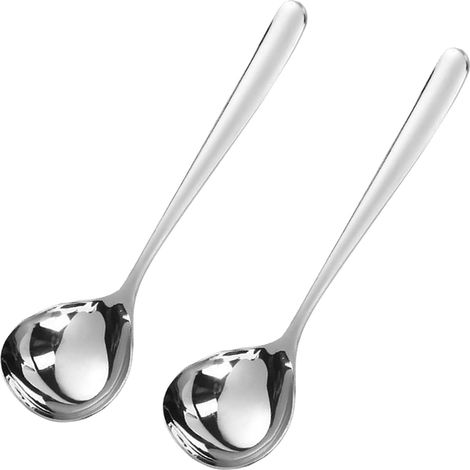 Lot de 2 Louche à Soupe - Acier Inoxydable 304 - 20 cm - Surface Miroir - Pour Restaurant et Maison (1/5)