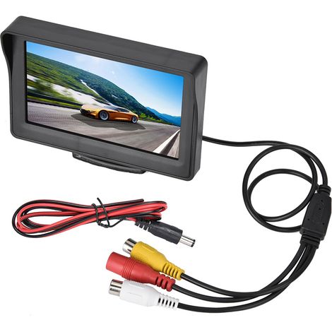 Écran LCD couleur 4,3" pour caméra de recul - Moniteur externe vue arrière voiture (1/5)