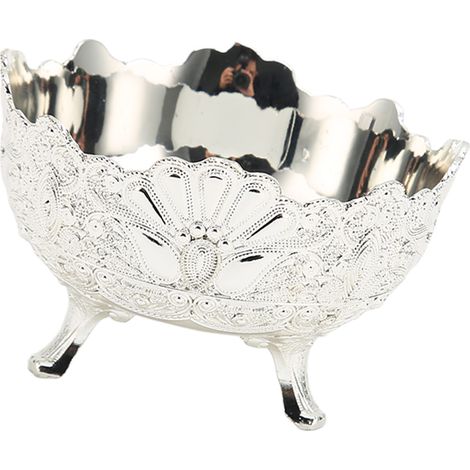 Coupe à fruits élégante en alliage de style rétro européen, idéale pour décorer le salon ou la table à manger. (1/5)