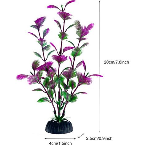 Plantes artificielles de décoration d'aquarium,plantes sous-marines en plastique,aménagement paysager d'herbe d'eau aquatique-70