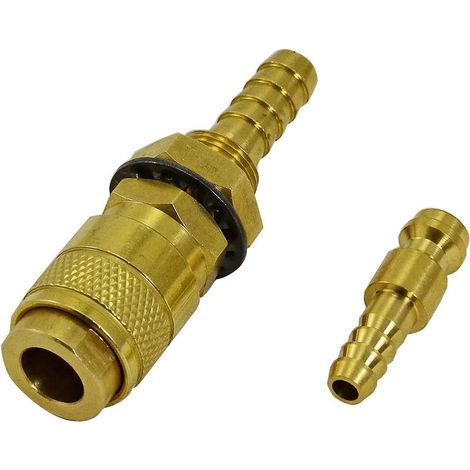 Wassergekühlte Schnellkupplung und Gasadapter für PTA DB SR WP 9 17 18 26 WIG-Schweißbrenner, Rot, Blau und Gold, 3 Stück (1/4)