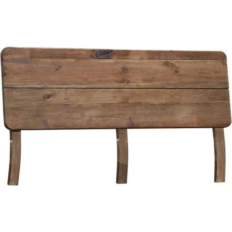 Tête de lit en bois de pin avec pieds coloris naturel , Largeur 160 cm x Profondeur 17 cm x hauteur 90 cm - JUANIO (1/2)