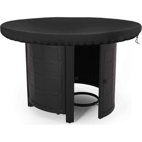 Runde Schutzabdeckung für Kochfeld, wasserdicht, UV-beständig 420D, für Kochfeld und Grillplatte, schwarz (Durchmesser 80 cm)