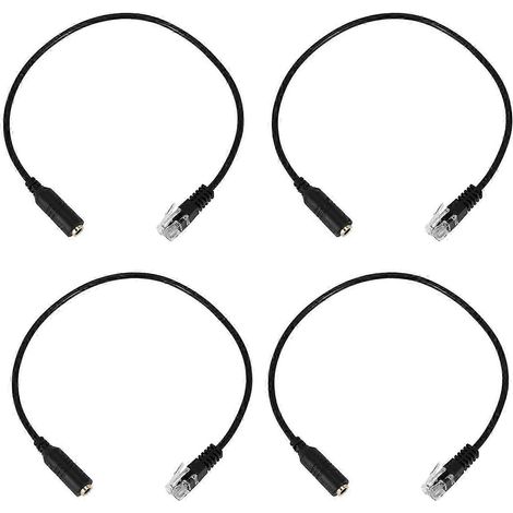 Câble adaptateur pour casque/téléphone de bureau avec prise jack 3,5 mm à 4 pôles vers RJ9 (1/5)