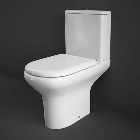RAK Compact Close Coupled Toilet with Push Button Cistern - Soft Close Seat (1/5)