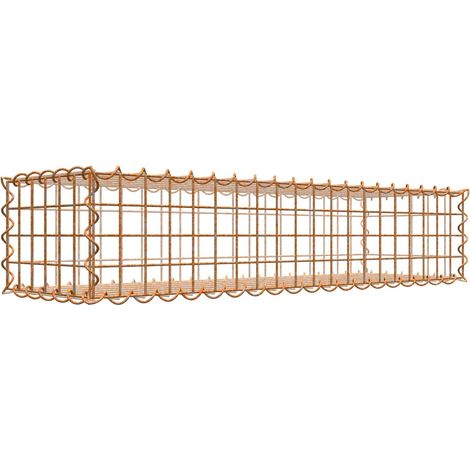 Gabiondeco - Gabion aspect rouille 100 cm x 20 cm x 30 cm (L x H x P). taille des mailles 5 x 5 cm. formation de rouille naturelle en cours - Made in Germany (1/3)