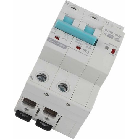 Disjoncteur Connecté WiFi 2P 230V AC pour Domotique et Industrie, Montage sur Rail Din TOWSM1‑100 (1/5)