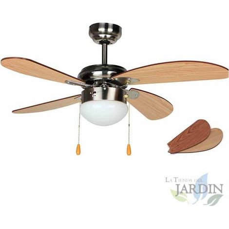 Ventilateur de plafond Orbegozo  Éclairage LED  4 pales  95 cm  Idéal pour les petits espaces  Ventilation fraîche et silen