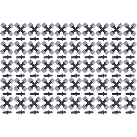 Lot de 50 buses de pulvérisation d'eau à 4 sorties pour jardinage, agriculture et serres, couleur grise. - AquaForge (1/4)