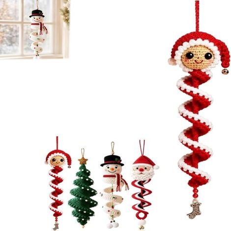 Beyamis Kit crochet neige TypeD perles - Création artisanale suspente sapin Noël
