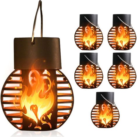 Lampe Flamme Solaire,Lanterne Solaire Extérieure,Lanternes et torches de jardin,lanternes d'extérieur solaire,Lanterne solaire exterieur jardin,Lumière Solaire Flamme,Lanternes d'extérieur (1/5)