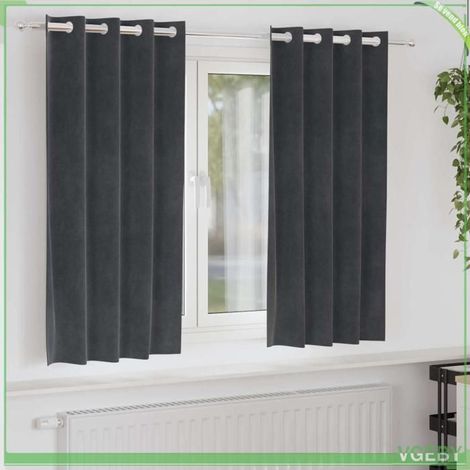 Rideaux occultants - FAFEISY - 4107254 - Velours - Gris clair - 140 x 175 cm (1/5)