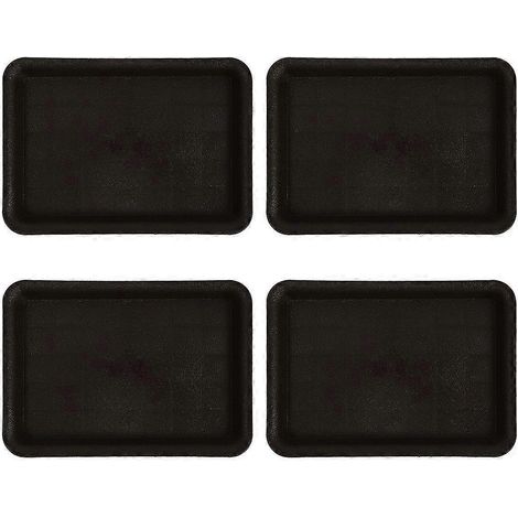 Lot de 4 soucoupes pour pots de fleurs, plateaux en plastique, bacs à eau (1/3)