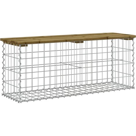 Garden Bench Gabion Design 103x31.5x42 cm Impregnated Wood Pine vidaXL